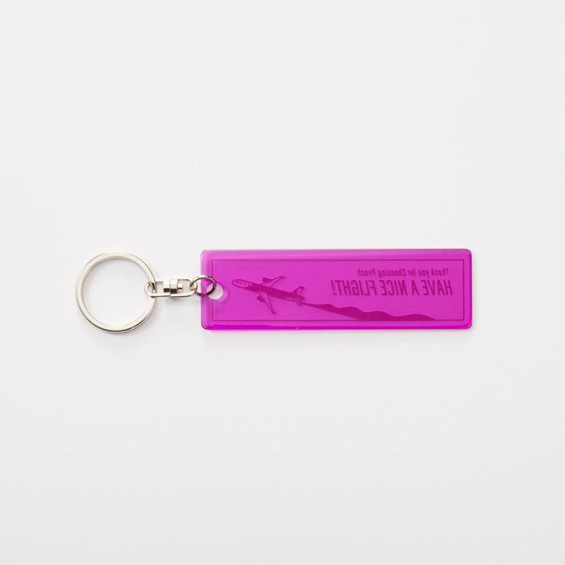 Peach Original Acrylic Keychain HAVE A NICE FLIGHT [PA220026]