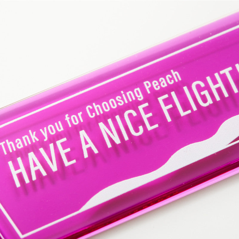 Peach Original Acrylic Keychain HAVE A NICE FLIGHT [PA220026]