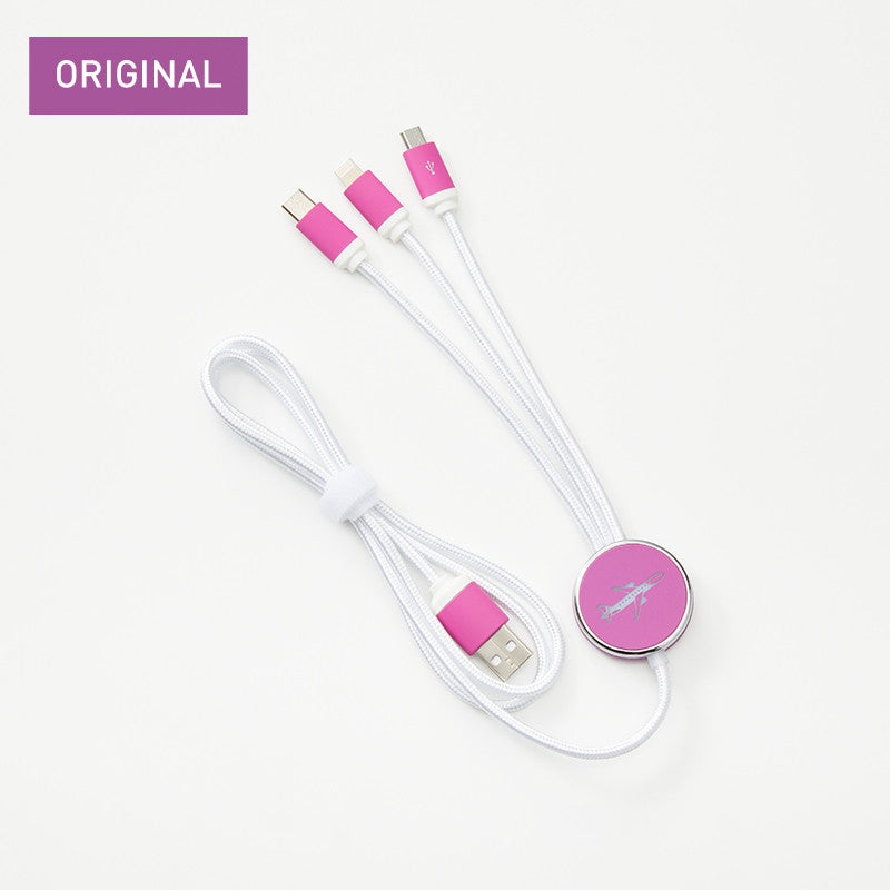 Peach Original 3-in-1 USB Cable Long Peach Aviation [PA220028] 