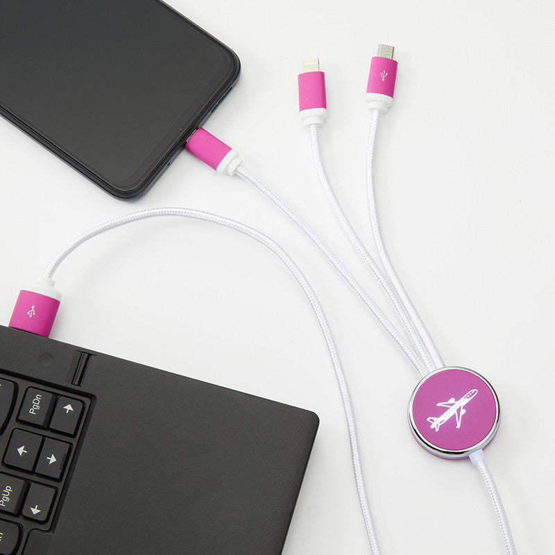 Peach Original 3-in-1 USB Cable Long Peach Aviation [PA220028] 