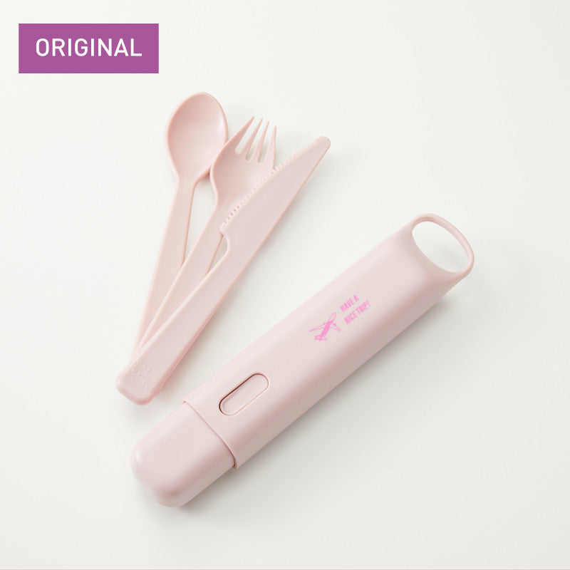 Peach original print HIP portable cutlery DUSTY PINK [PA220046]