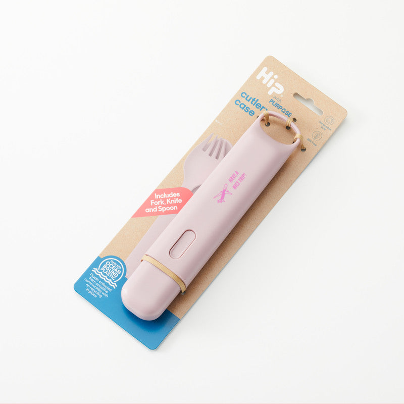 Peach original print HIP portable cutlery DUSTY PINK [PA220046]