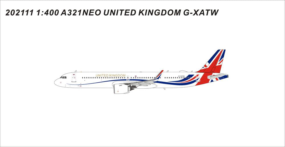 A321neo Royal Air Force (Leased from Titan Airways) Special Paint "United Kingdom" G-XATW 1/400 [PM202111]