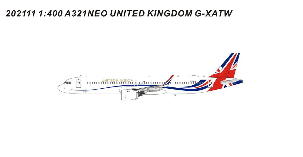 A321neo イギリス空軍（タイタン航空からのリース） 特別塗装 「United Kingdom」 G-XATW 1/400 [PM202111]