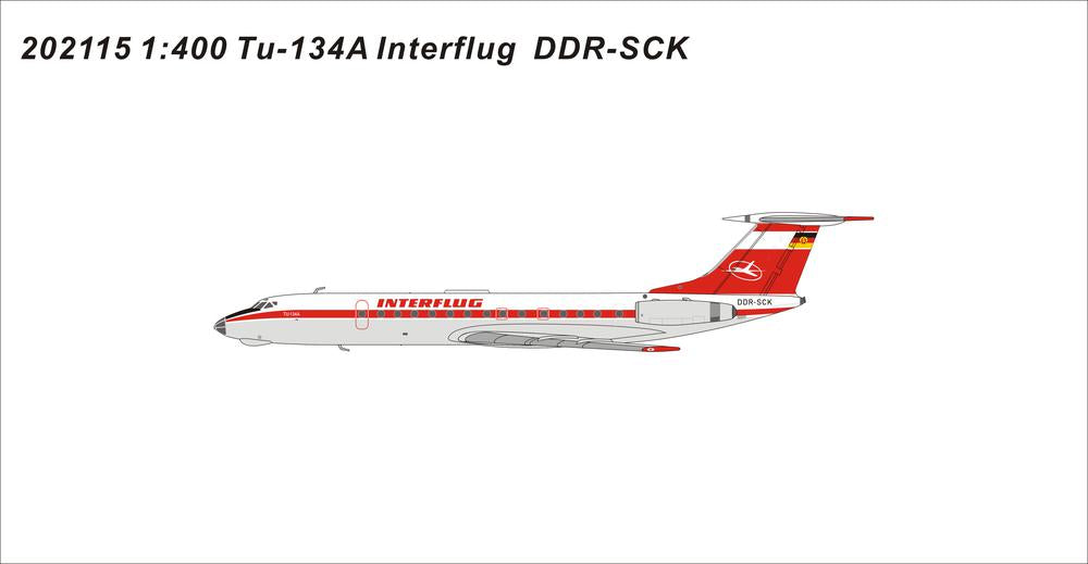 Tu-134A Interfluk 80s-90s (preserved aircraft) DDR-SCK 1/400 [PM202115]