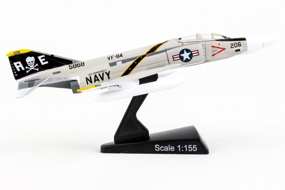 F-4 Phantom II, US Navy 84th Fighter Squadron "Jolly Rogers", aboard the aircraft carrier Franklin D. Roosevelt, 1971, AE206/#155868, 1/155, *Only for display on stand [PS5384-4]