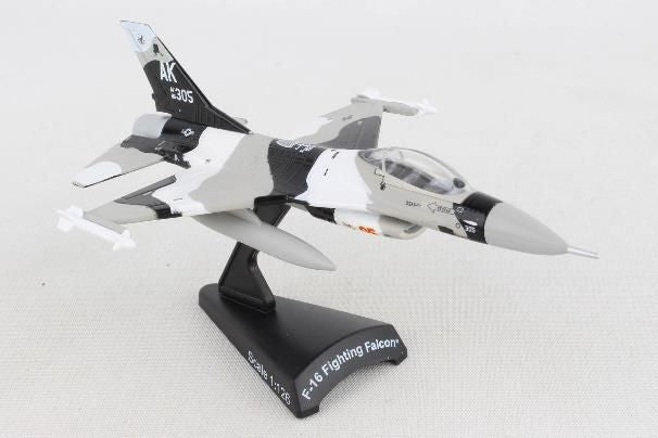 F-16C (Block 30D) US Air Force 354th Fighter Group 18th Enemy Squadron "Blue Foxes" Black and white camouflage Eielson Field AK/#86-0305 1/126 *For stand display only [PS5399-3]