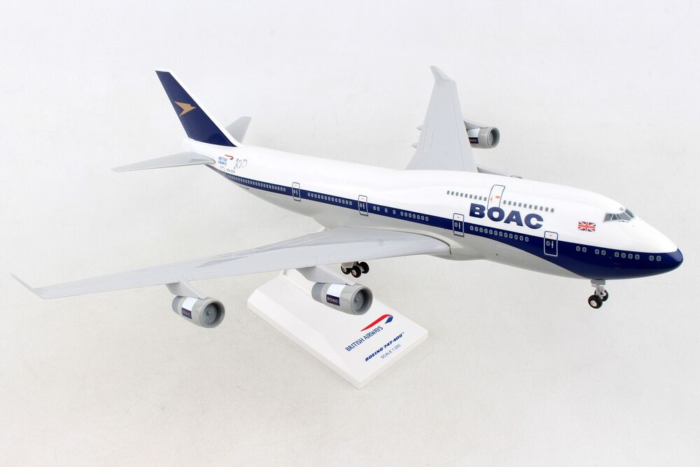 747-400 ブリティッシュエアウェイズ 「BOAC 100周年記念塗装」 G-BYGC (ギア/スタンド付属) 1/200 ※プラ製 [SKR1015]