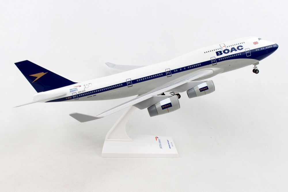 747-400 British Airways "BOAC 100th Anniversary Paint" G-BYGC (gear/stand included) 1/200 *Plastic [SKR1015]