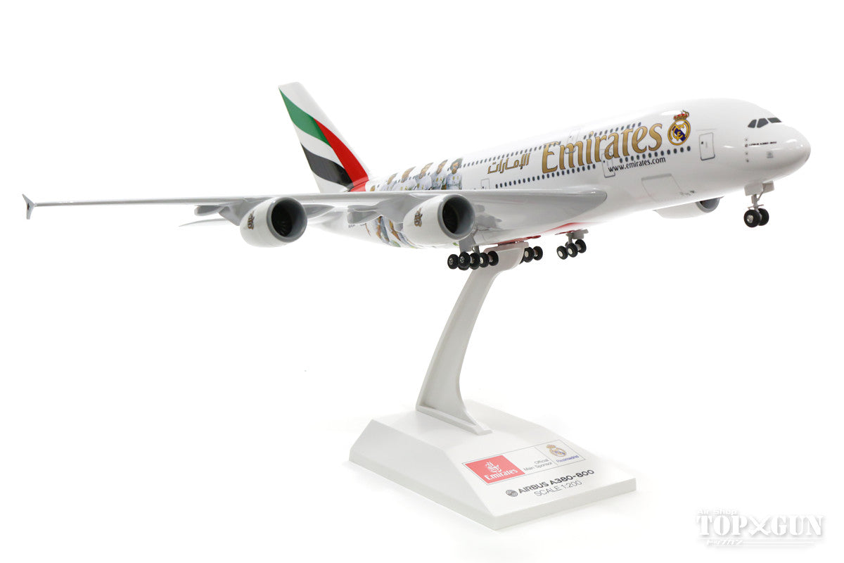 A380 Emirates Special Paint "Real Madrid" A6-EOA (Gear/Stand Included) 1/200 *Plastic [SKR880]