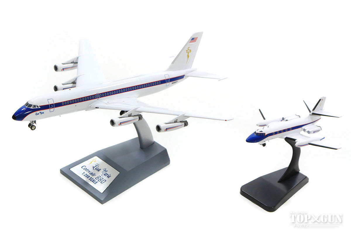 Convair 880 (22-2) N880E &amp; L-1329 JetStar N777EP 2-piece set (stand included) 1/200 [TK01_TK02]