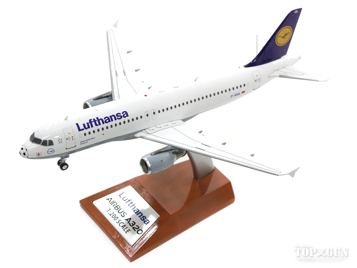 A320 Lufthansa D-AIQL Special Paint "Football Nose" (Stand Included) 1/200 *Made of Metal [WB-A320-002]