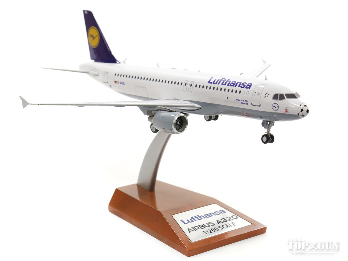 A320 Lufthansa D-AIQL Special Paint "Football Nose" (Stand Included) 1/200 *Made of Metal [WB-A320-002]