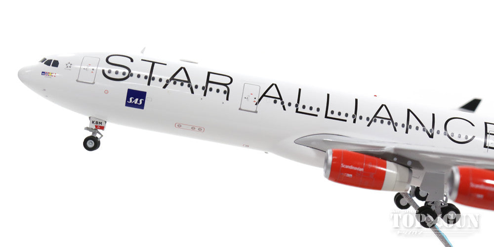 A340-300 SAS Scandinavian Airlines Special Paint "Star Alliance" OY-KBM (Stand Included) 1/200 *Made of Metal [XX2094]