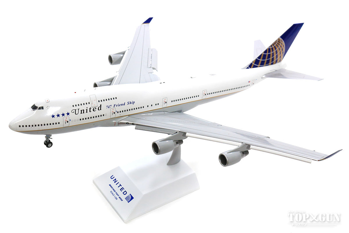 747-400 United Airlines Special Paint "747 Friendship/Retirement Commemoration" 2017 Flap Down Fixed N121UA 1/200 *Made of Metal [XX2204A]