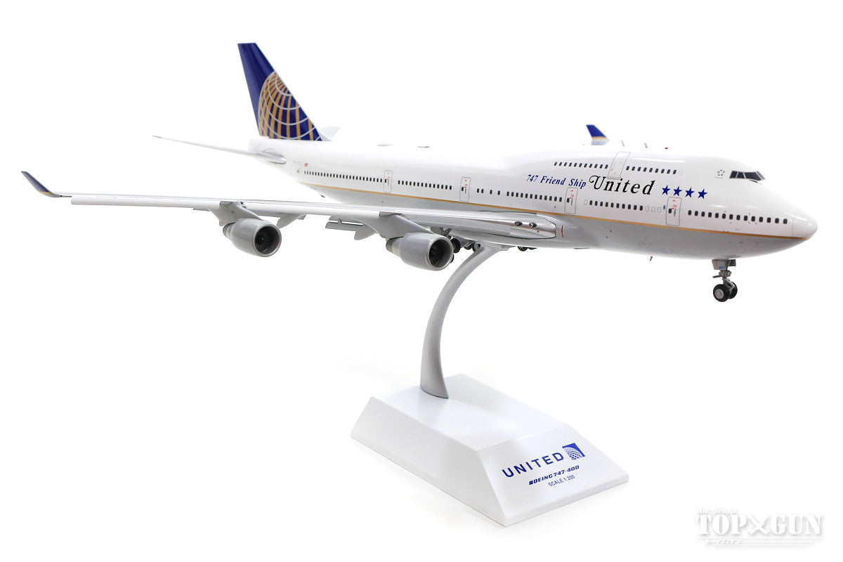 747-400 United Airlines Special Paint "747 Friendship/Retirement Commemoration" 2017 Flap Down Fixed N121UA 1/200 *Made of Metal [XX2204A]