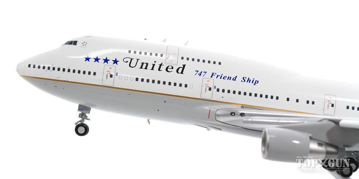 747-400 United Airlines Special Paint "747 Friendship/Retirement Commemoration" 2017 Flap Down Fixed N121UA 1/200 *Made of Metal [XX2204A]