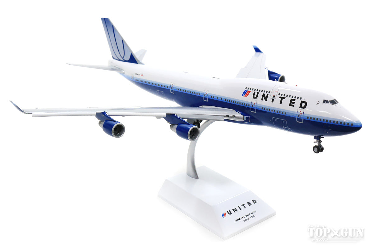 747-400 United Airlines N104UA *Flaps down (stand included) 1/200 [XX2266A]