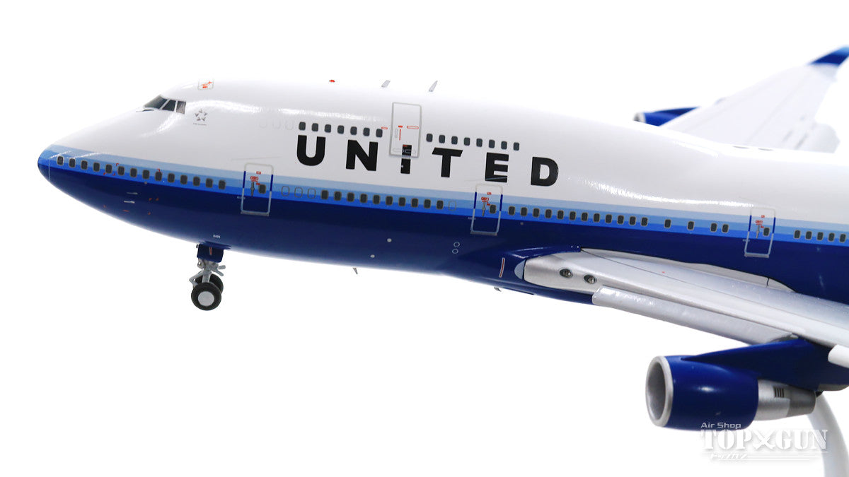 747-400 United Airlines N104UA *Flaps down (stand included) 1/200 [XX2266A]