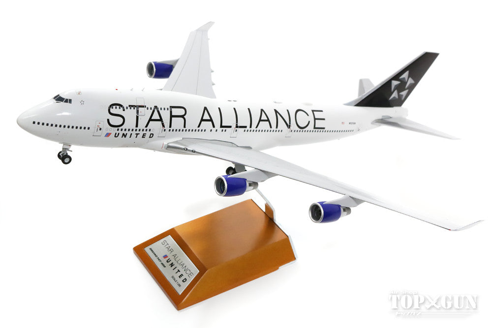 747-400 United Airlines special paint "Star Alliance" 2010s N121UA (stand included) 1/200 *Made of metal [XX2408]