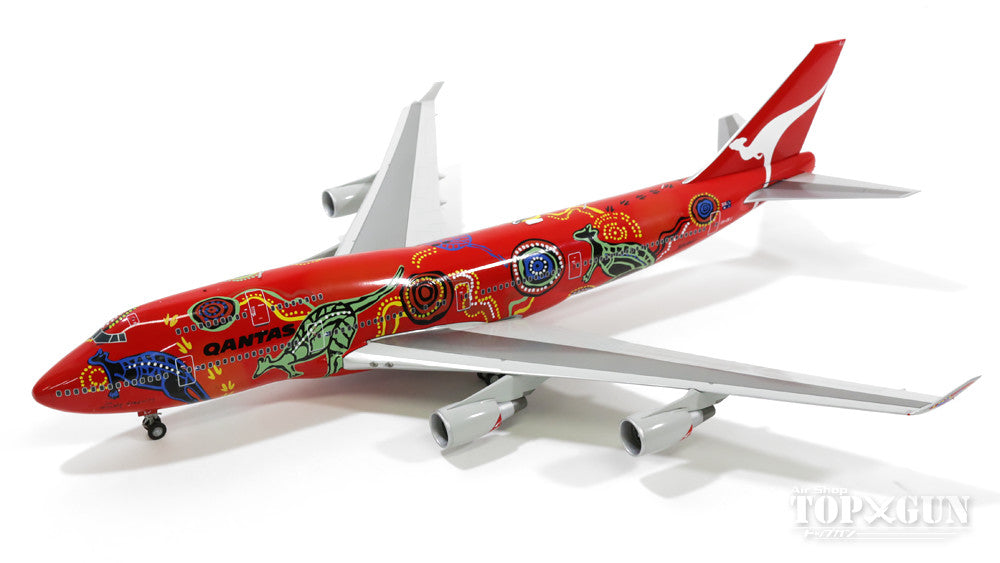 747-400 Qantas special paint "Unala Dreaming" 00s GE engine VH-OEJ 1/200 *Stand included, made of metal [XX2923]