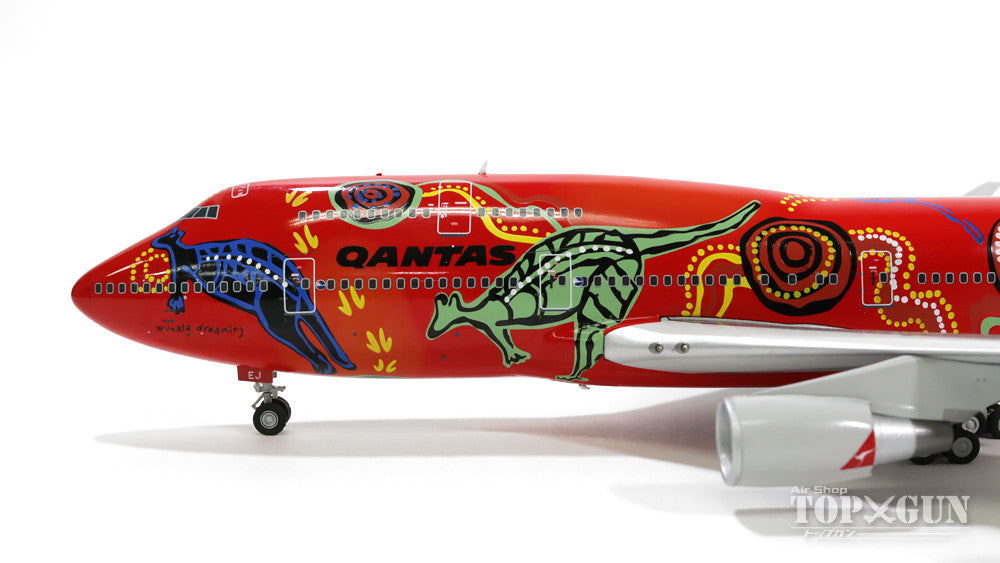 747-400 Qantas special paint "Unala Dreaming" 00s GE engine VH-OEJ 1/200 *Stand included, made of metal [XX2923]