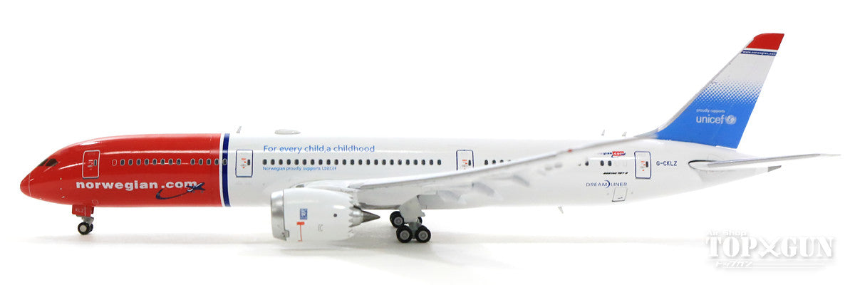 787-9 ノルウェー・エアUK 特別塗装 「ユニセフ」 フラップダウン G-CKLZ 1/400 [XX4027A]